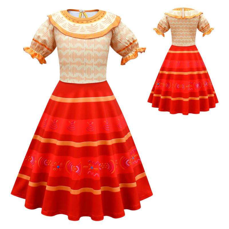 Kids Mirabel Cosplay Costume Girls Dress Princess Dresses Outfits Halloween Suit